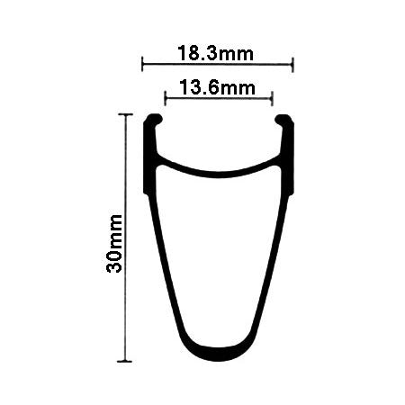 Cero AR30 rim Technical drawing 